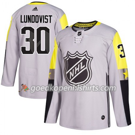 New York Rangers Henrik Lundqvist 30 2018 NHL All-Star Metro Division Adidas Grijs Authentic Shirt - Mannen